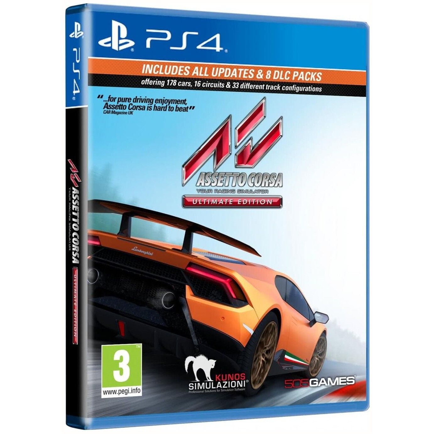 Игра Assetto Corsa Ultimate Edition (PS4, русские субтитры)
