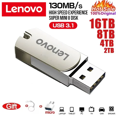 Lenovo 16TB USB 3.2 металлический флэш-накопитель