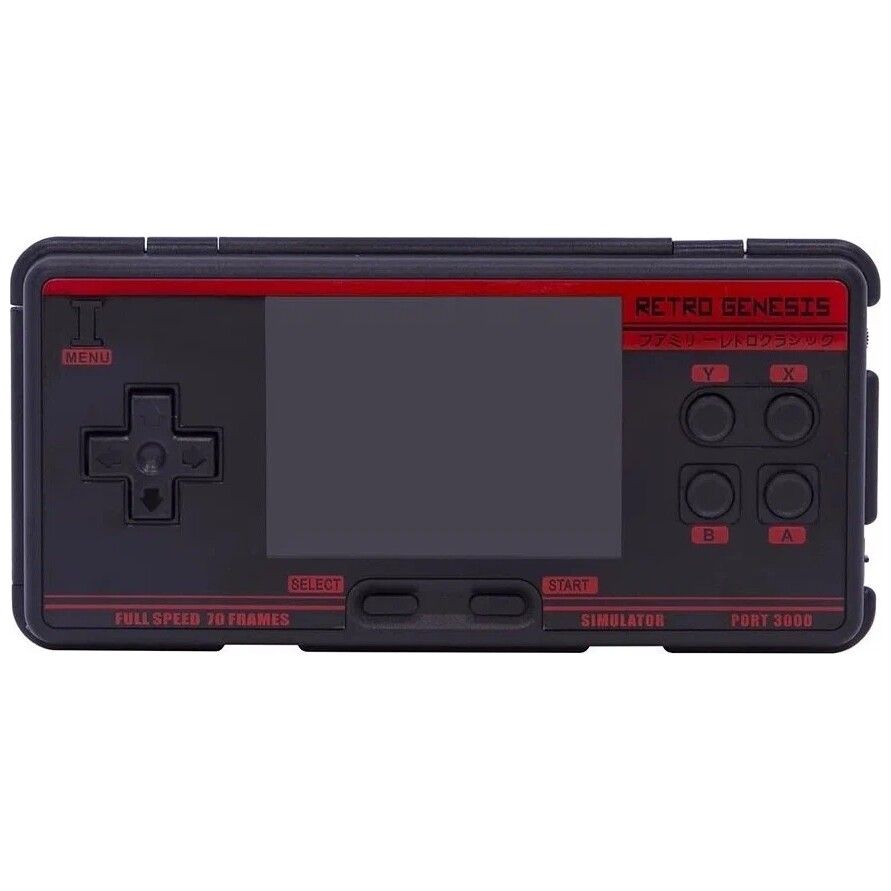 Портативная игровая ретро-приставка Retro Genesis Port 3000 (4000 игр) (черно-красная)